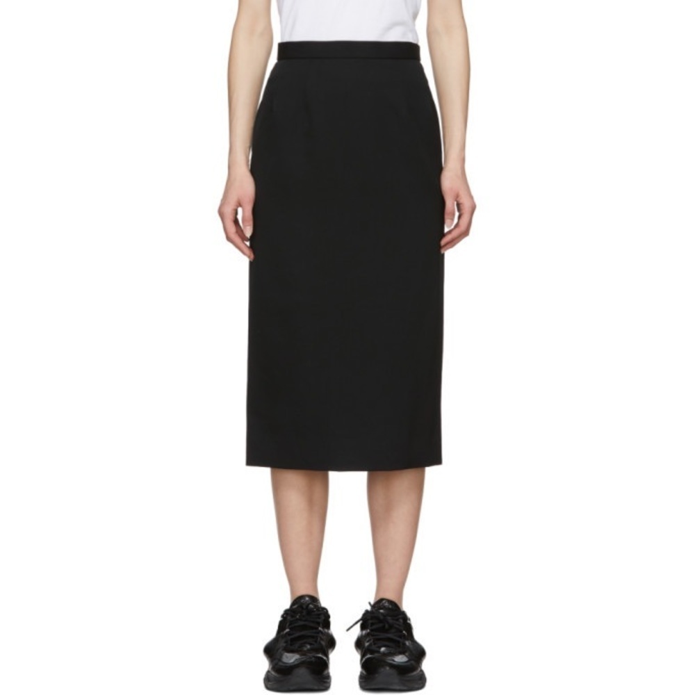 COMME DES GARCON high waist black pencil skirt